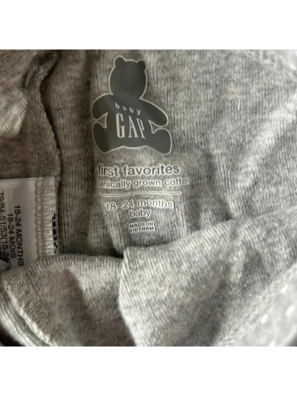 Baby gap grey polka dot set size 18-24 months